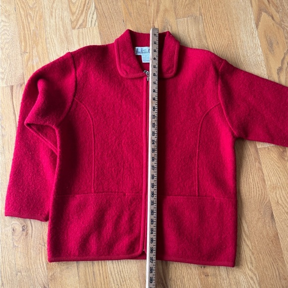 Jacket Lisa International Bold Red Teddy Jacket - Picture 7 of 9